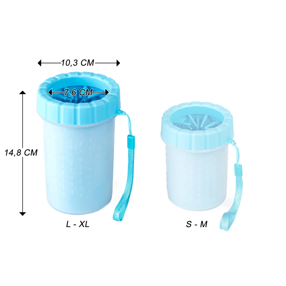 Niebieski czyścik do łap dla psa rozm. L - obrazek 5