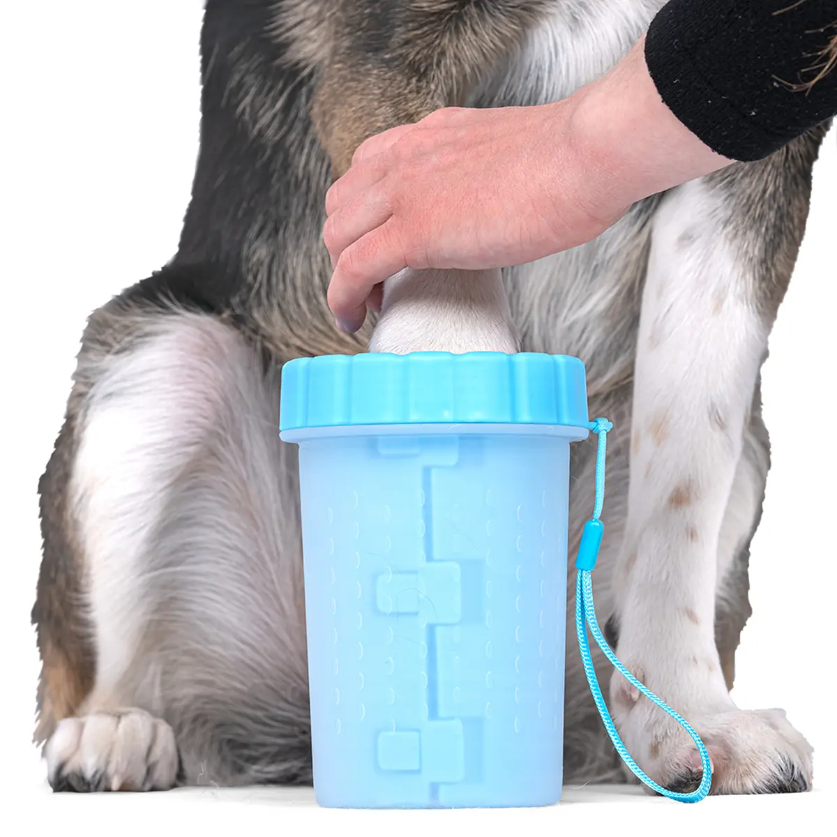 Niebieski Czyścik do łap psa rozm. S/M - obrazek 2