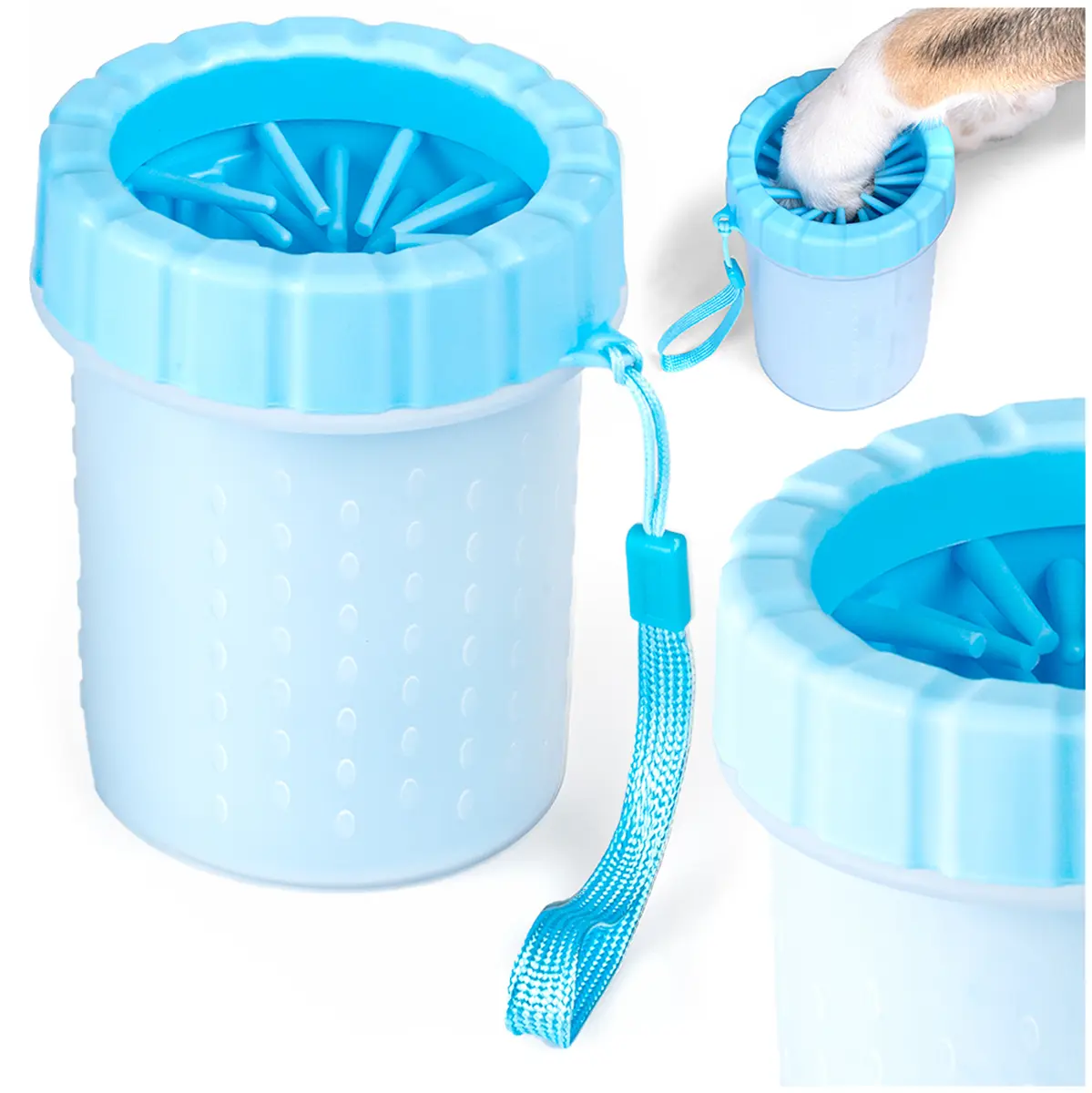 Niebieski Czyścik do łap psa rozm. S/M - obrazek 5