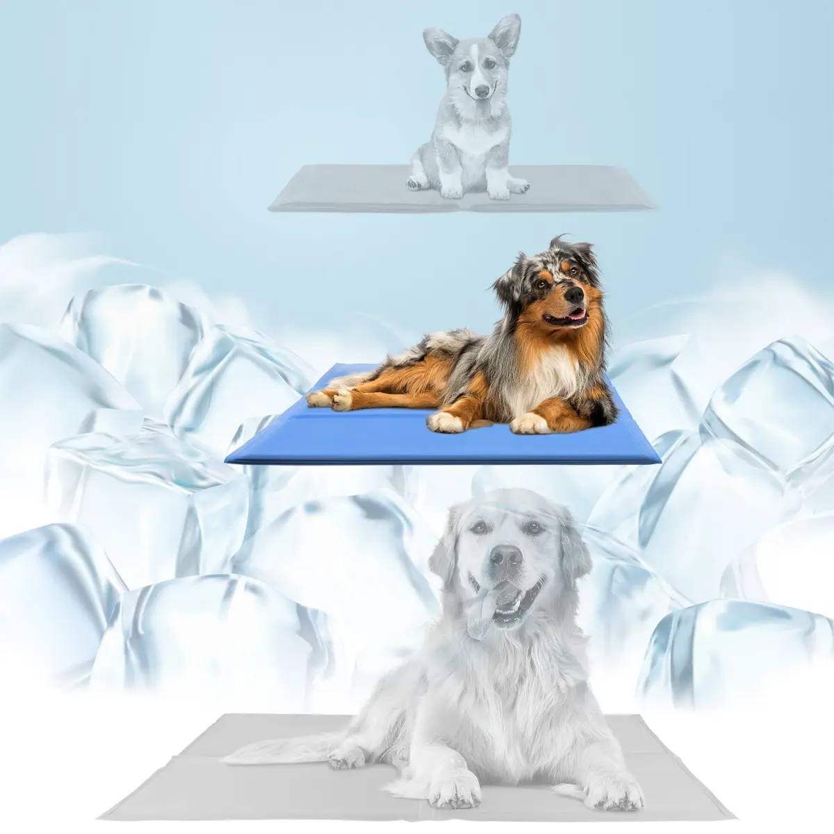 Żelowa mata chłodząca dla psów i kotów 90 x 50 cm - obrazek 3