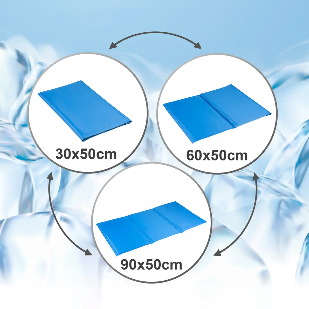 Żelowa mata chłodząca dla psów i kotów 90 x 50 cm - obrazek 4
