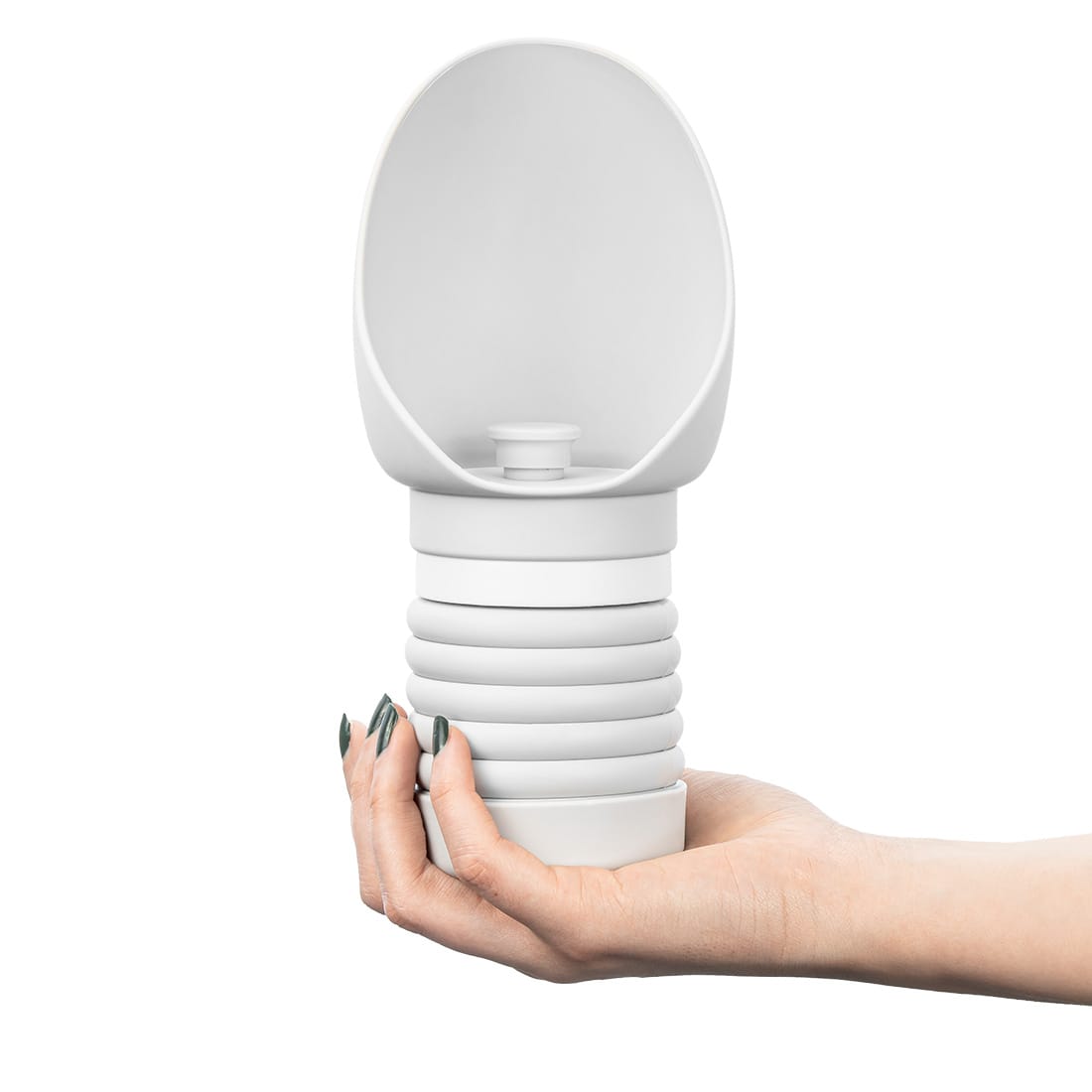 SILIKONOWA TURYSTYCZNA SKŁADANA BUTELKA NA WODĘ POIDŁO DLA ZWIERZĄT 550 ML - obrazek 3