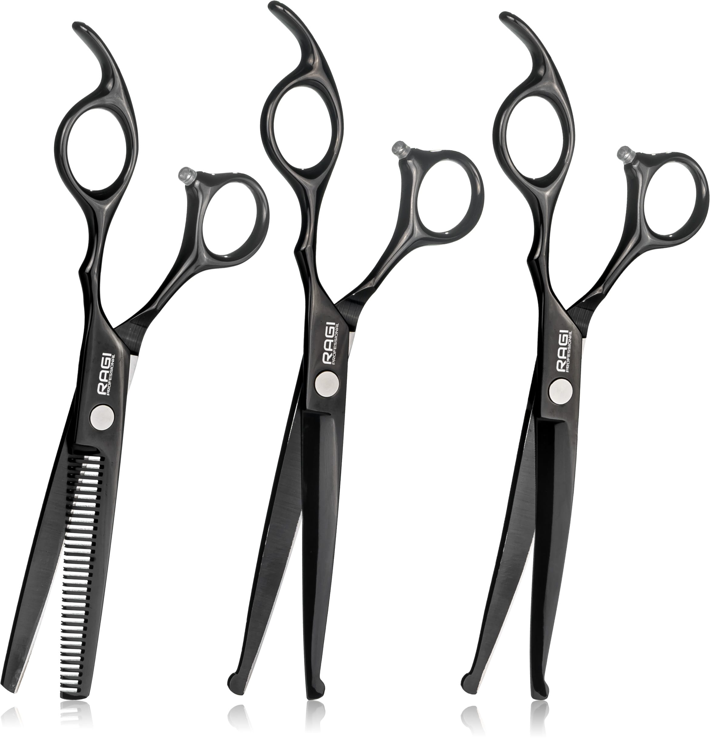 NOŻYCZKI do strzyżenia Psów PROFESJONALNY ZESTAW do strzyżenia 3 rodzaje Nożyczek + Grzebień - obrazek 2