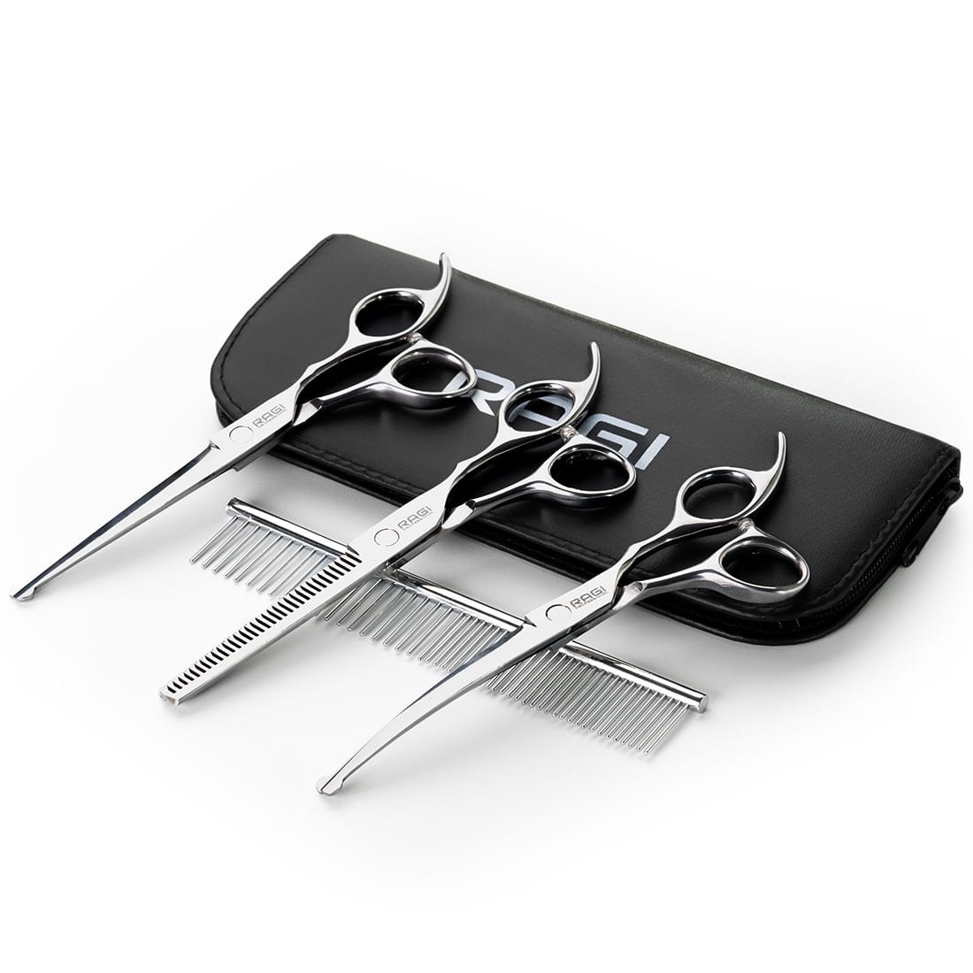 SREBRNE NOŻYCZKI do strzyżenia Psów ZESTAW do strzyżenia 3 rodzaje Nożyczek + Grzebień - obrazek 3