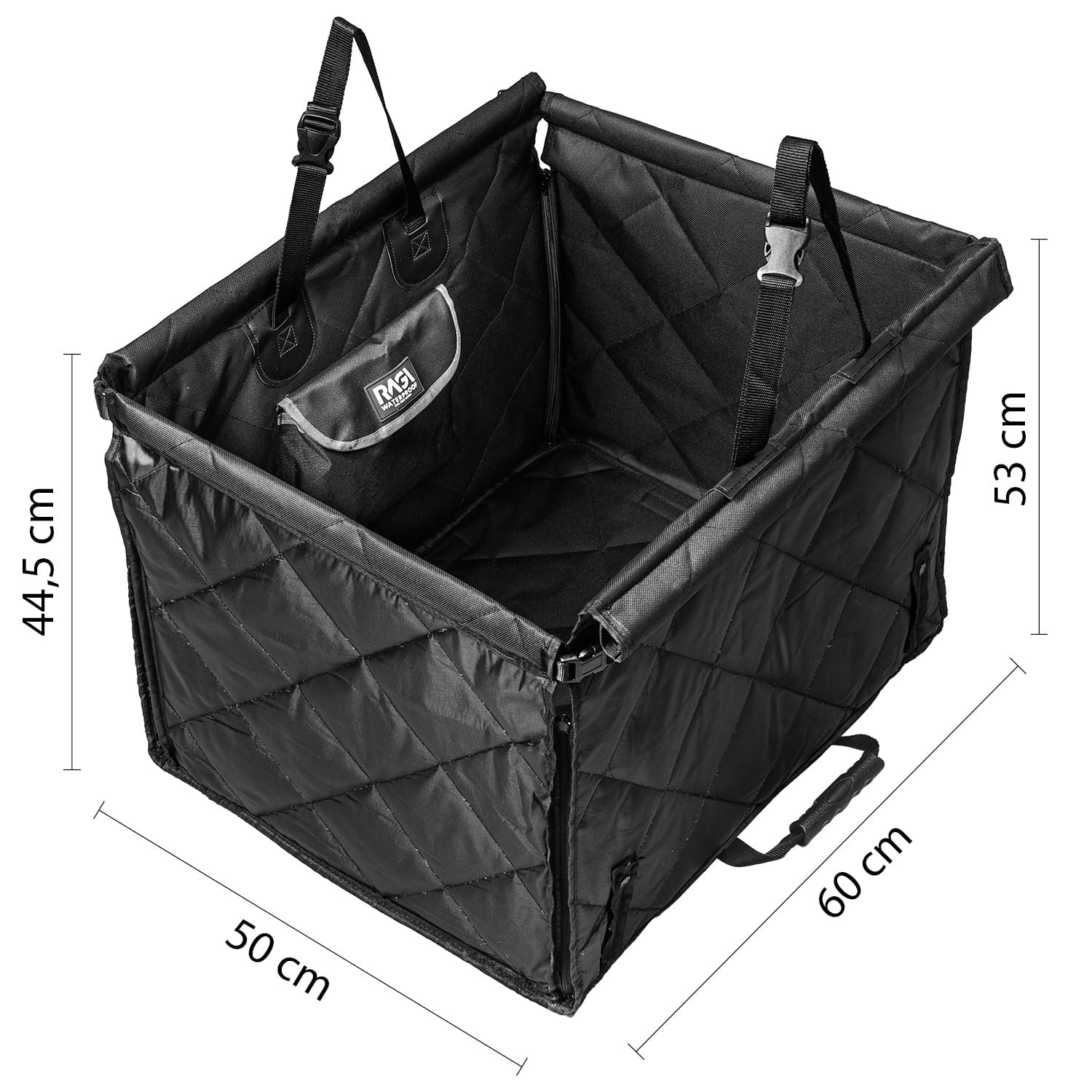 Czarny Fotelik Samochodowy Dla Psa Duży - obrazek 5