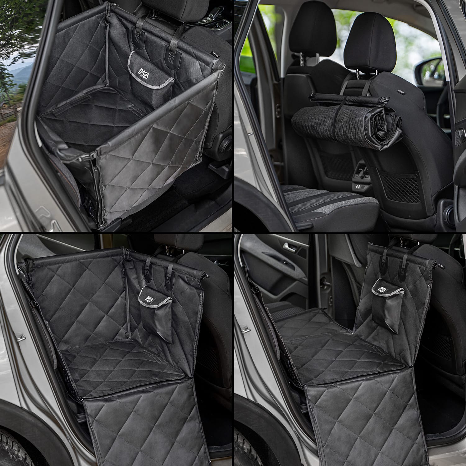 Czarny Fotelik Samochodowy Dla Psa Duży - obrazek 6