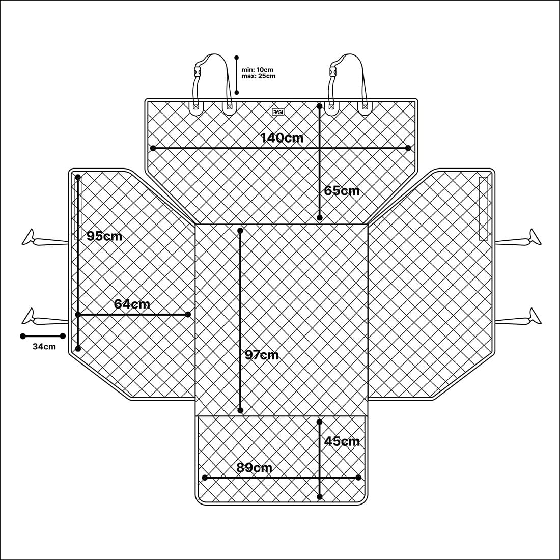 MATA DO BAGAZNIKA DLA PSA POKROWIEC DO SAMOCHODU AUTA KOMBI UNIWERSALNY - obrazek 12