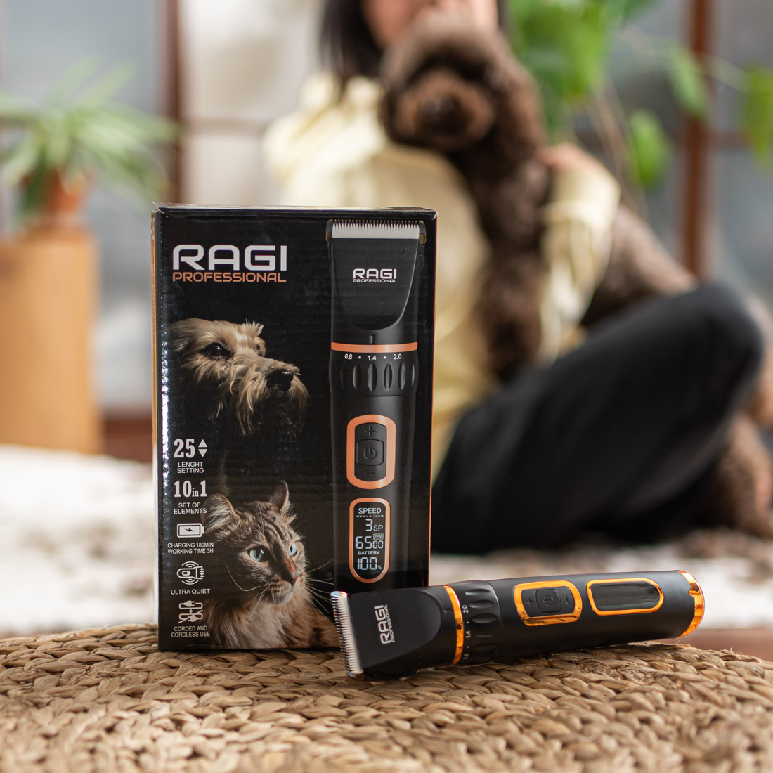 Maszynka do strzyżenia psa RAGI Profesjonalna Cicha Bezprzewodowa - obrazek 18