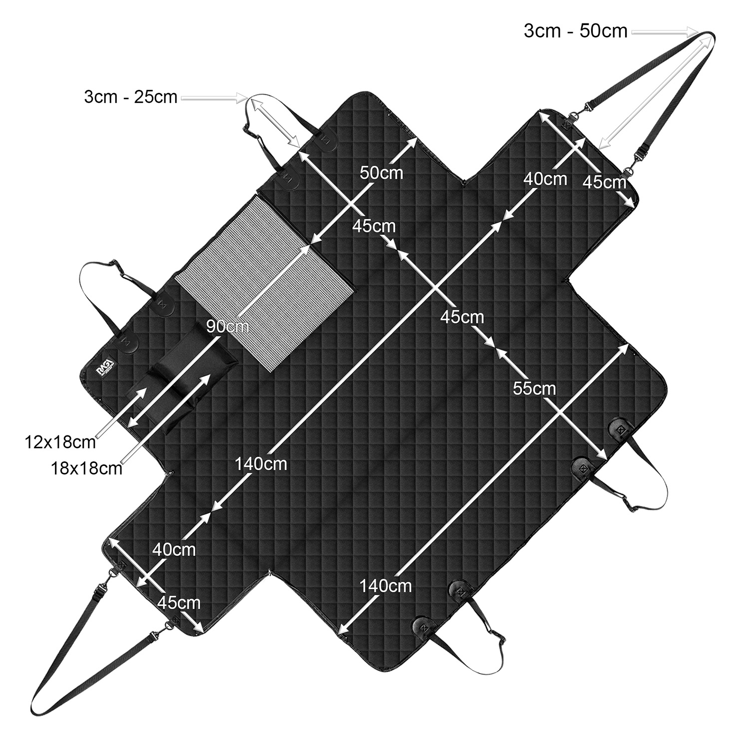 Wodoodporny Pokrowiec na Siedzenia do Samochodu dla Psa - obrazek 16