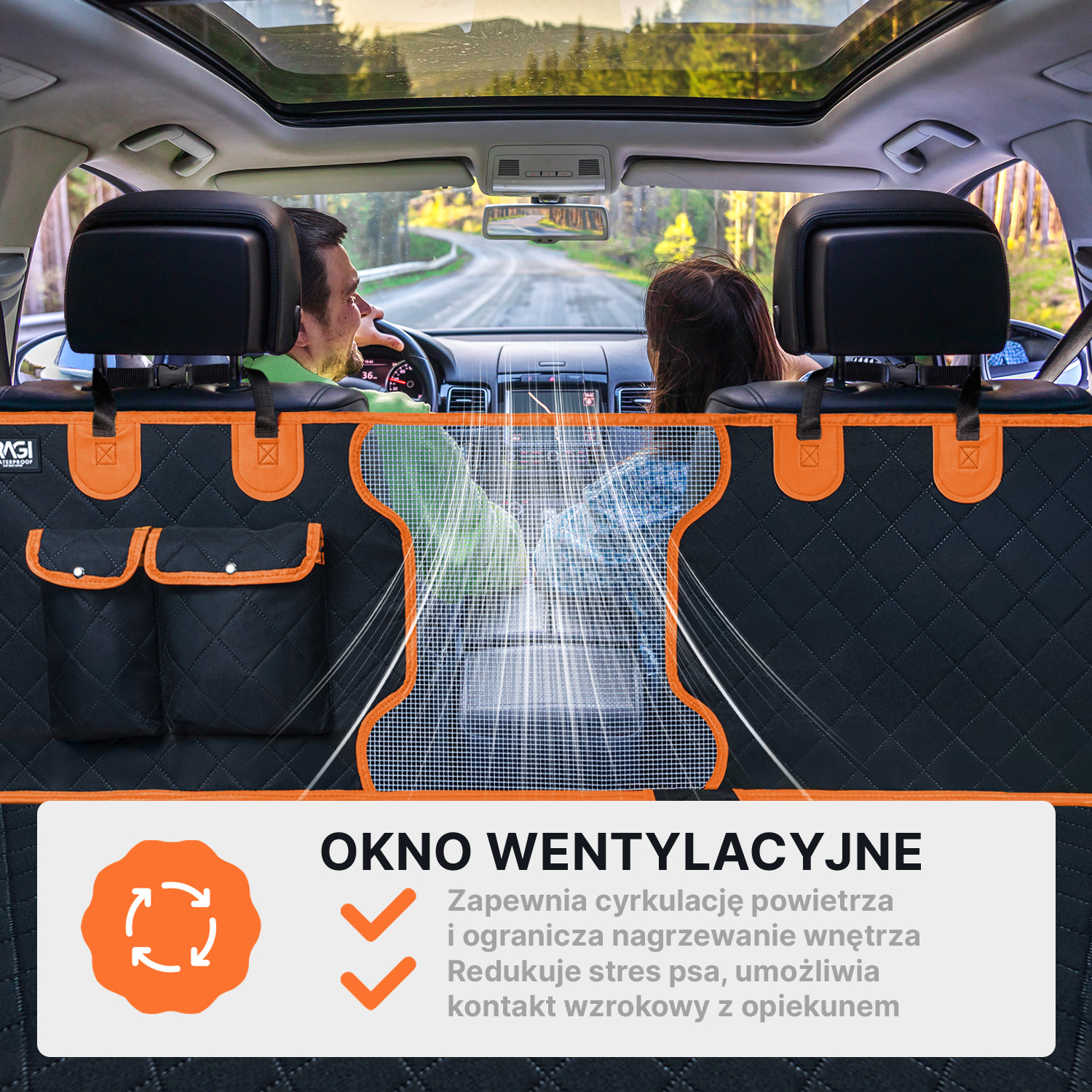 Pokrowiec na siedzenia samochodowe dla psa, Wodoodporna mata ochronna 4w1 - obrazek 8