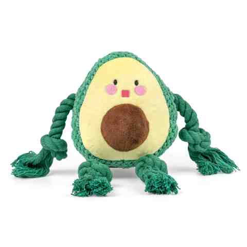 Alternative view of Pluszowe awokado z piszczałką dla psa