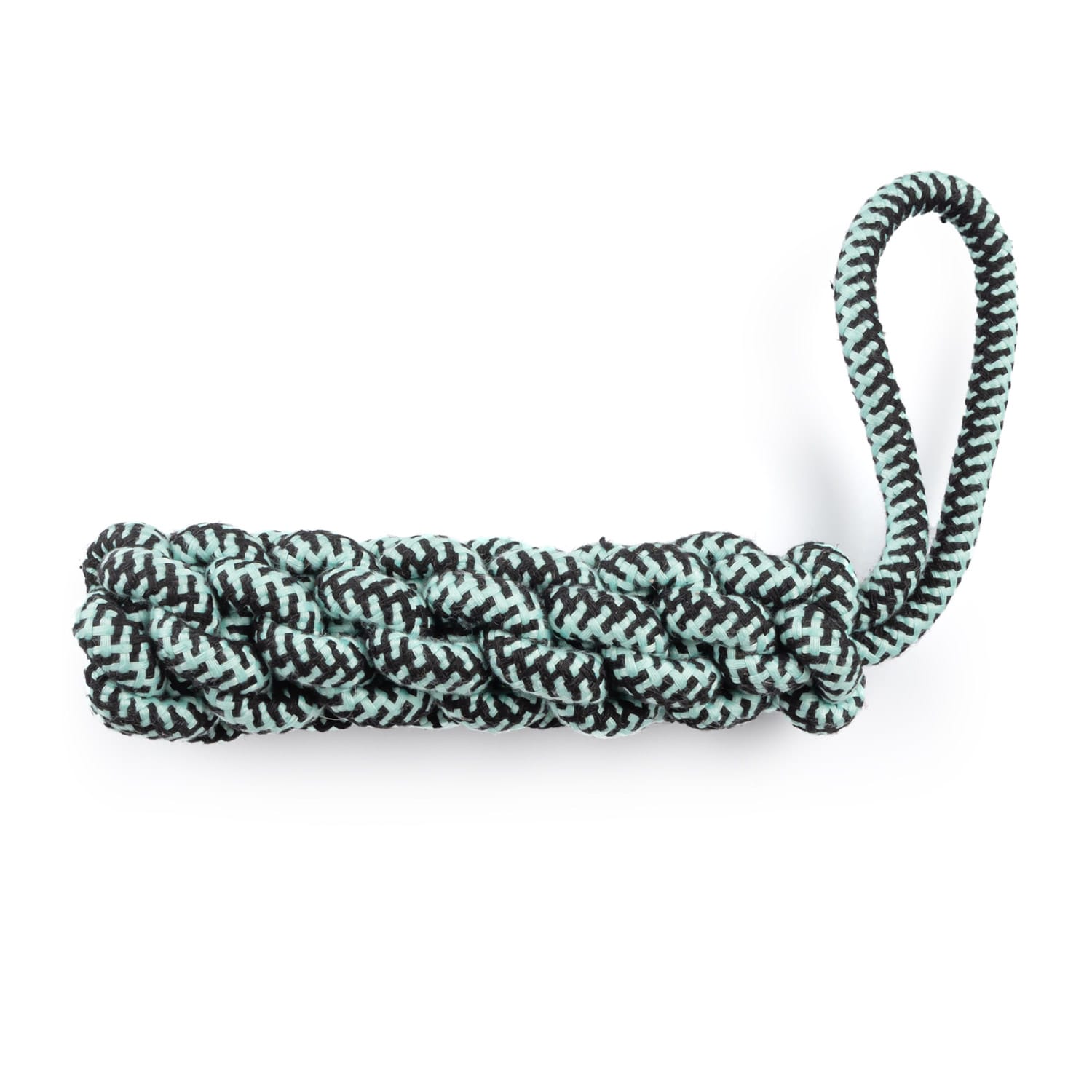 Szarpak dla psa - czarny pleciony warkocz