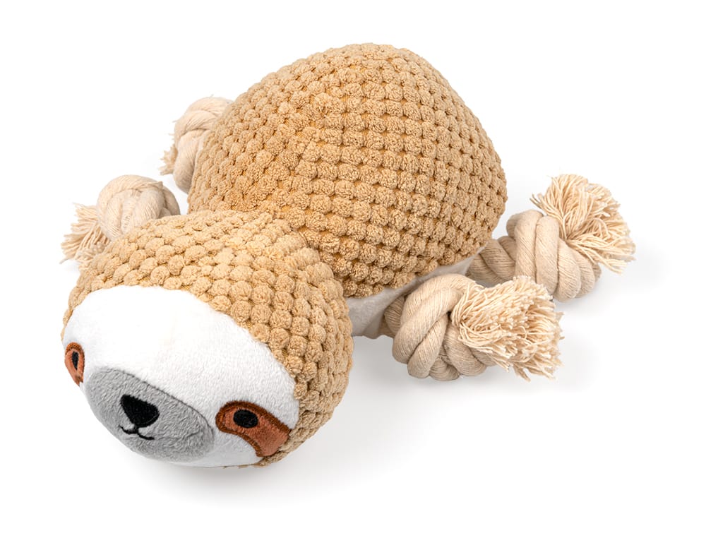 Pluszowy leniwiec z piszczałką dla psa - obrazek 2