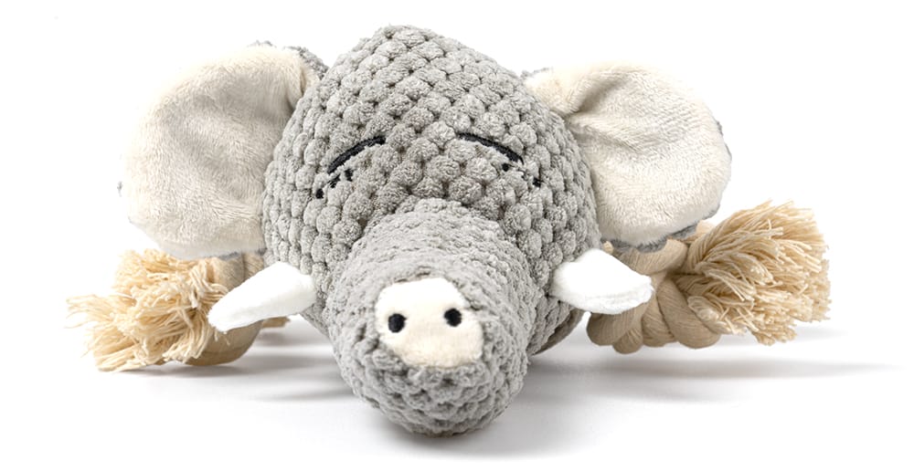 Pluszowy słoń ze sznurem dla psa - obrazek 2