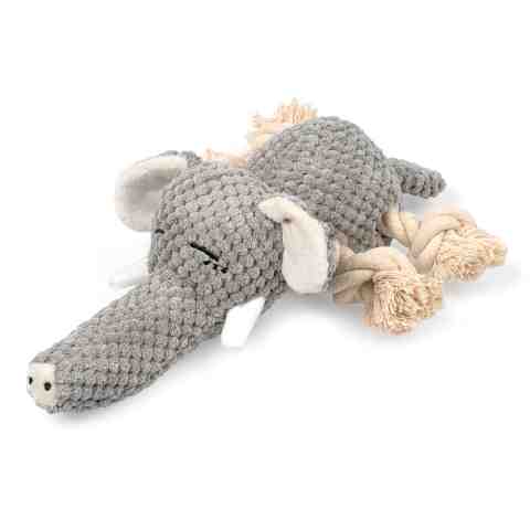 Pluszowy słoń ze sznurem dla psa