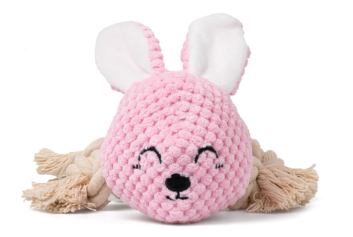 Pluszowy królik z piszczałką dla psa - obrazek 2