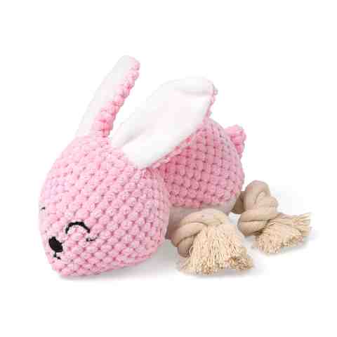 Pluszowy królik z piszczałką dla psa