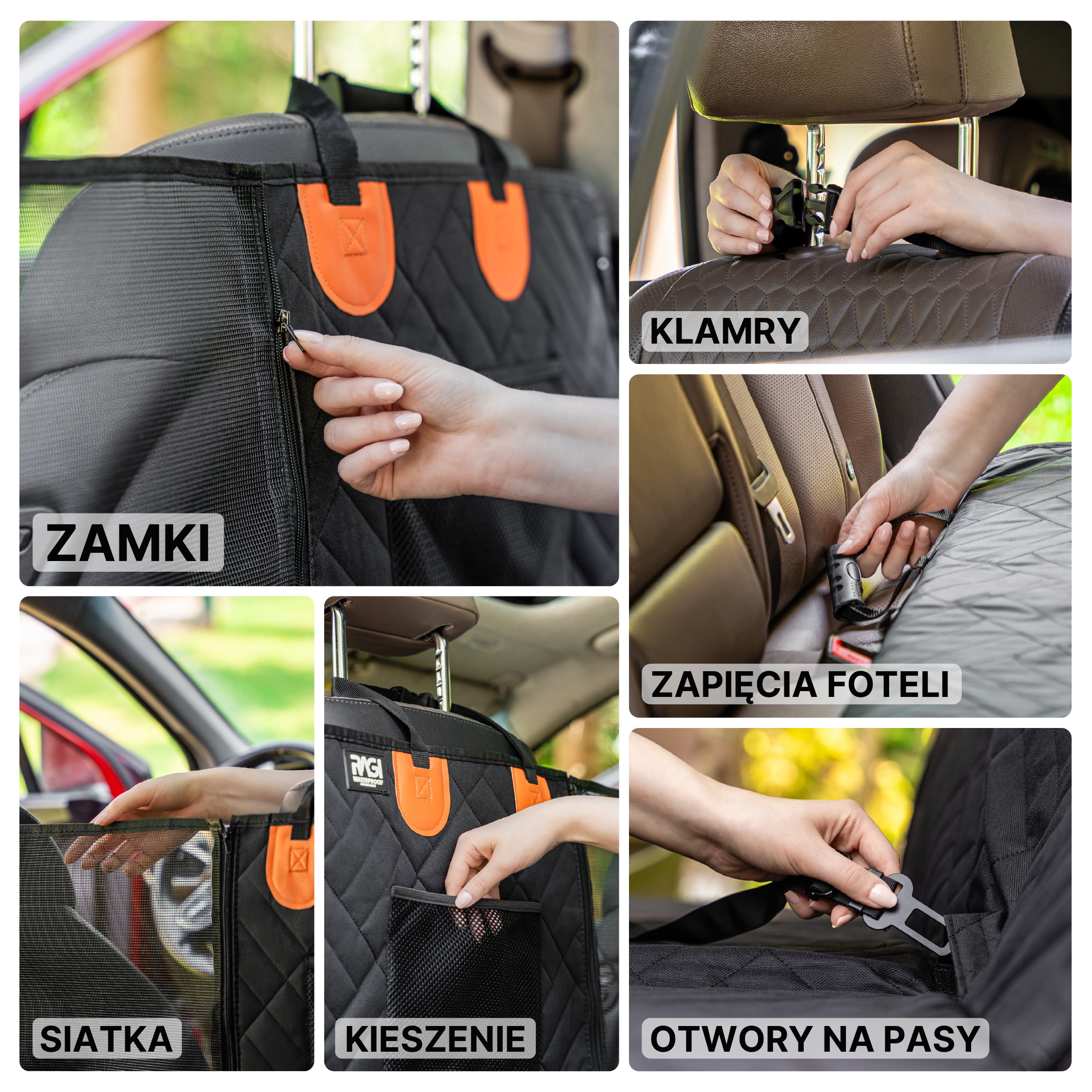 Mata dla Psa do Samochodu USZTYWNIANA Pokrowiec na Siedzenie Auta STABILNY - obrazek 9