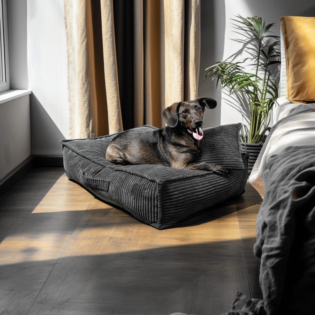 Legowisko dla psa Łóżko Materac Posłanie dla psa Grafitowe Rozmiary - obrazek 4