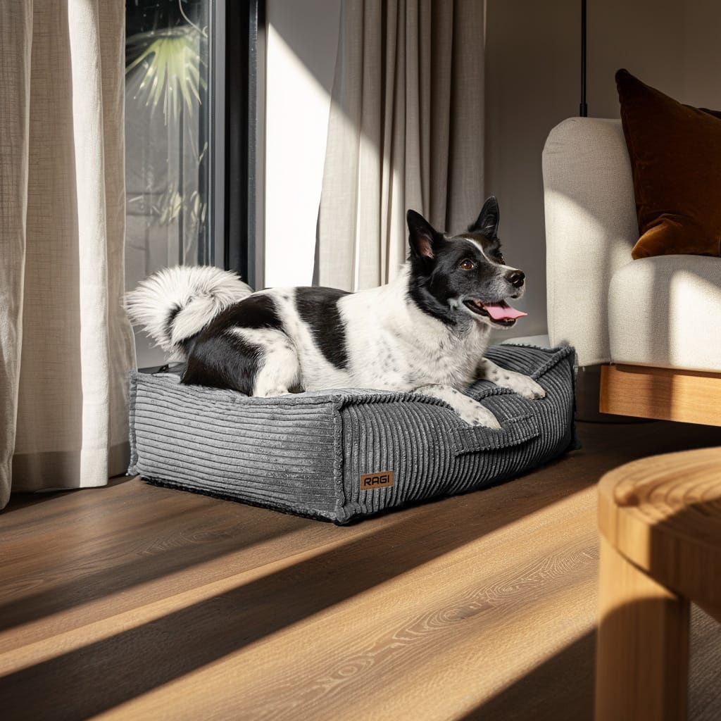 Legowisko dla psa Materac Posłanie dla psa Jasnoszare Rozmiary - obrazek 2