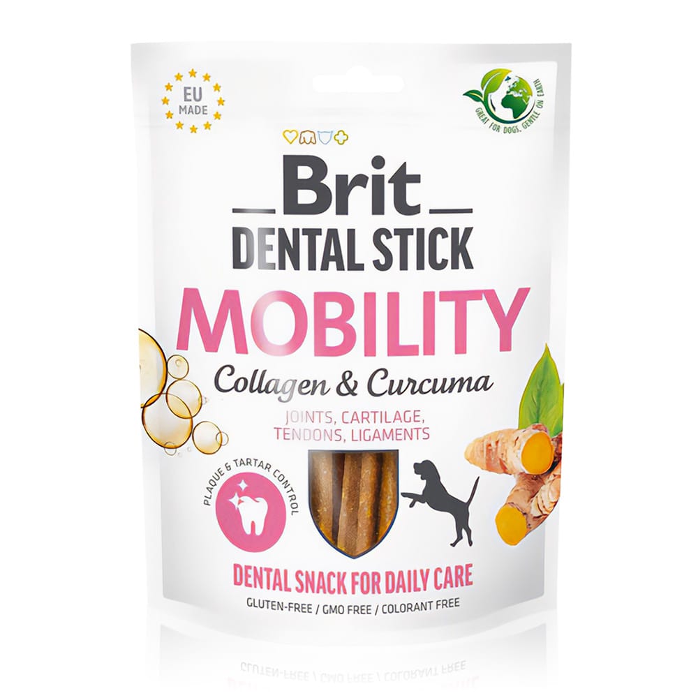 Przysmak dla psa Brit Dental Stick Mobility z Kurkumą i Kolagenem 251g. 7 sztuk - obrazek 2