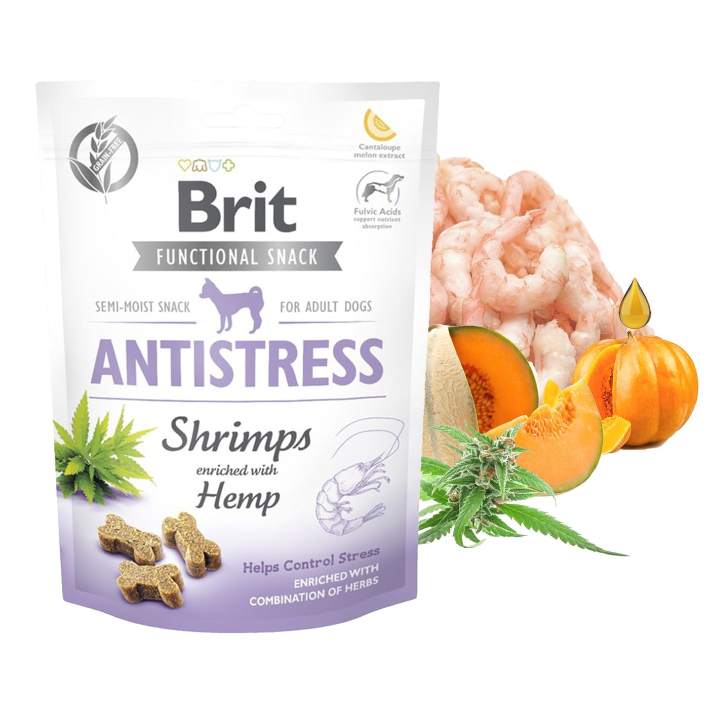 Przysmak Karma dla psa Brit Care Dog Functional Snack Shrimp Antistress 150 g - obrazek 3