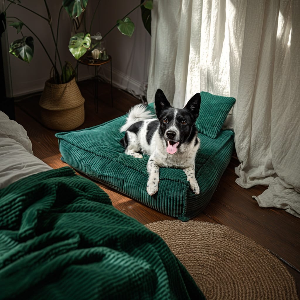 Legowisko dla psa Łóżko Materac Posłanie dla psa Zielone Rozmiary - obrazek 3