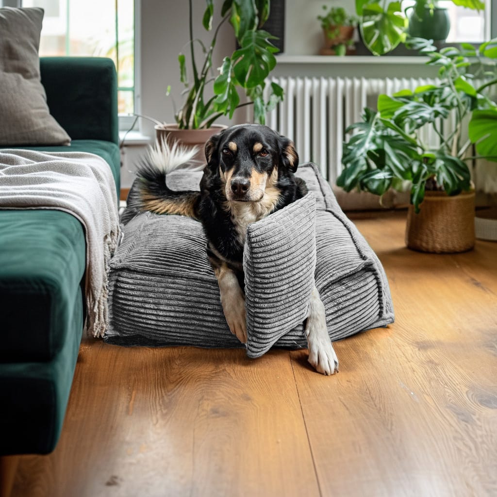 Legowisko dla psa Materac Posłanie dla psa Jasnoszare Rozmiary - obrazek 6