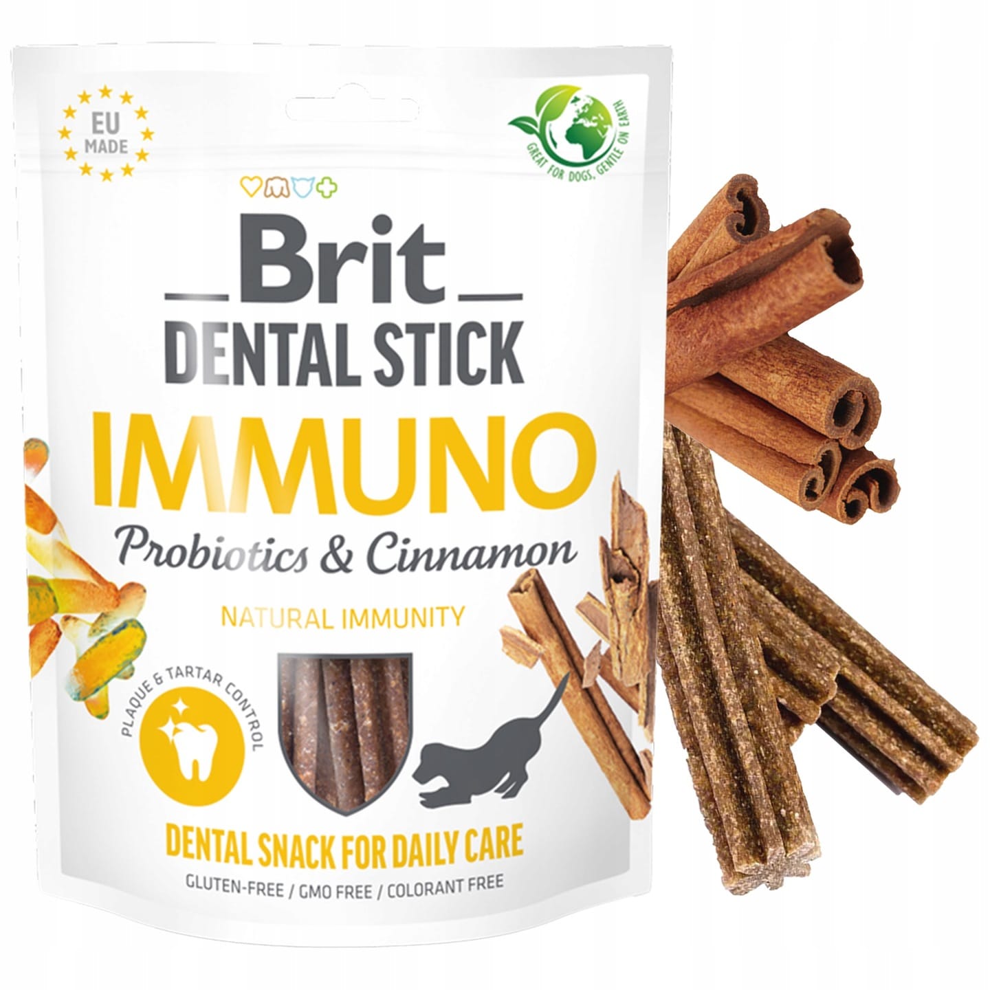Przysmak dla psa Uzupełniająca Karma dla psa Brit Dental Stick Immuno Probiotics & Cinnamon 251 g - obrazek 3
