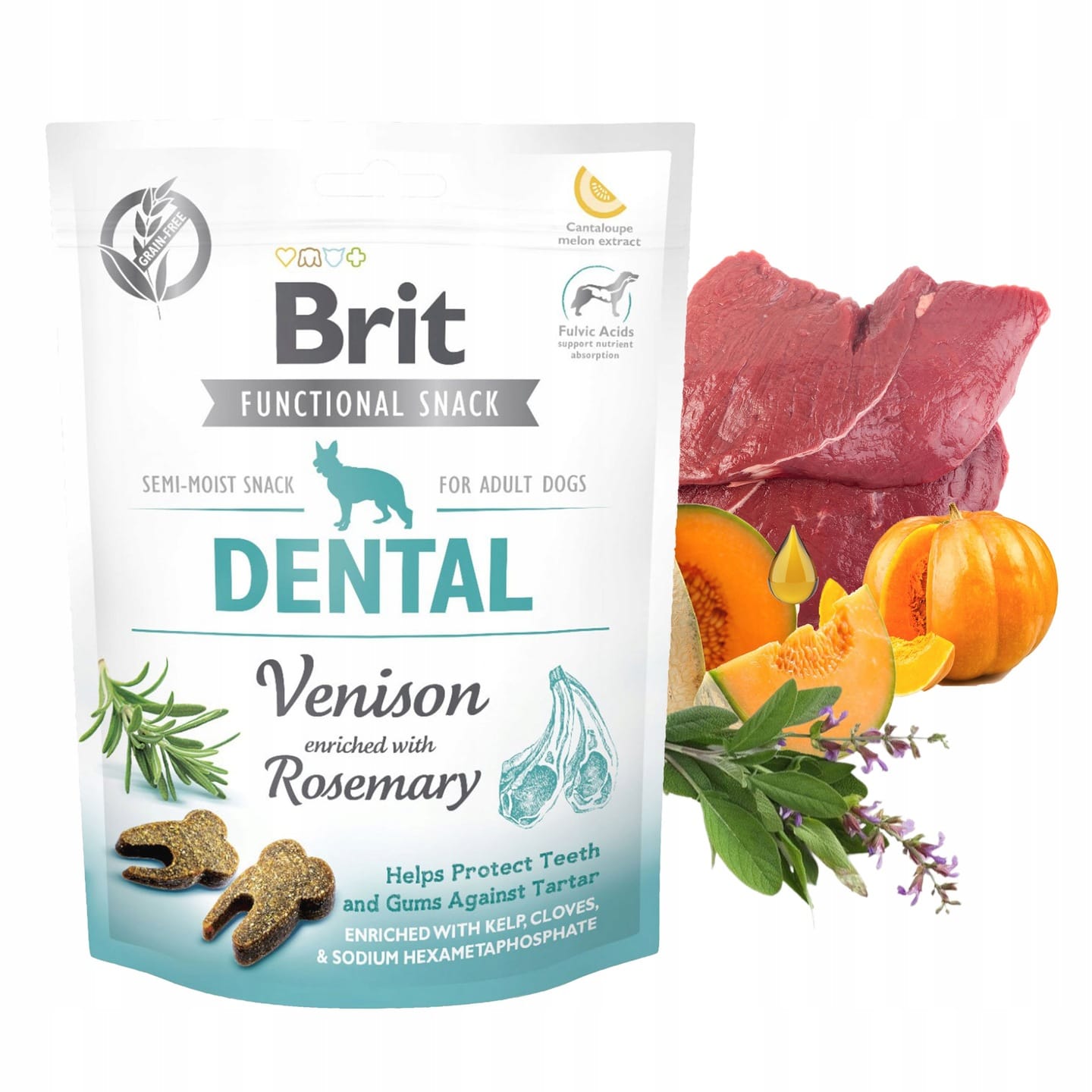 Przysmak dla psa Uzupełniająca Karma dla psa Brit Care Dog Functional Snack Dental Venison 150 g - obrazek 3