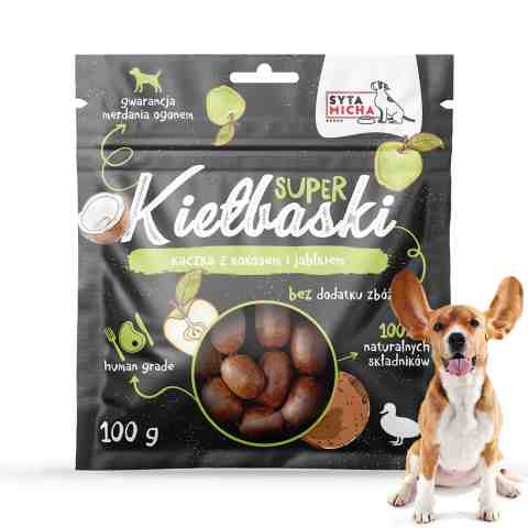 Przysmaki dla Psa Smaczki Super Kiełbaski Kaczka i Kokos Syta Micha 100 g