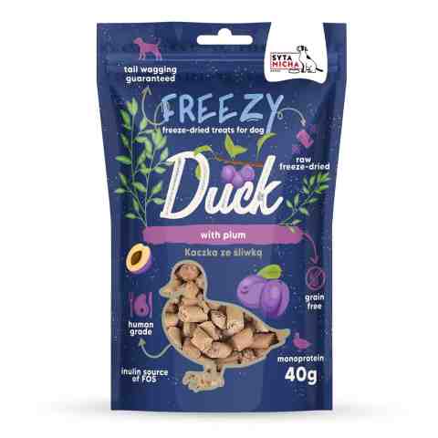 Alternative view of Przysmaki dla psa Liofilizowane FREEZY Kaczka ze śliwką Syta Micha 40 g