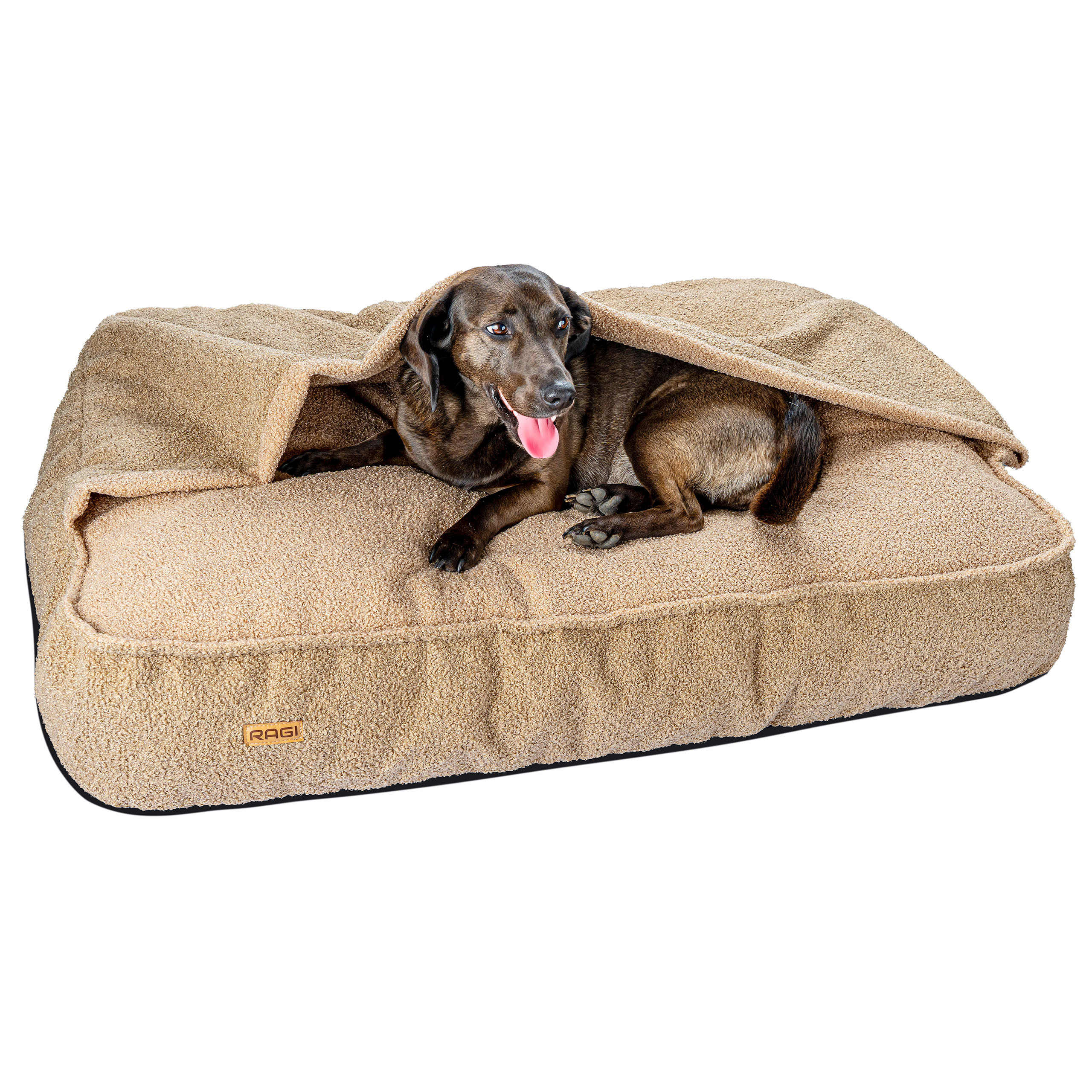 Legowisko dla psa Norka dla psa Materac Posłanie Łóżko Beżowe XL 100x70 cm