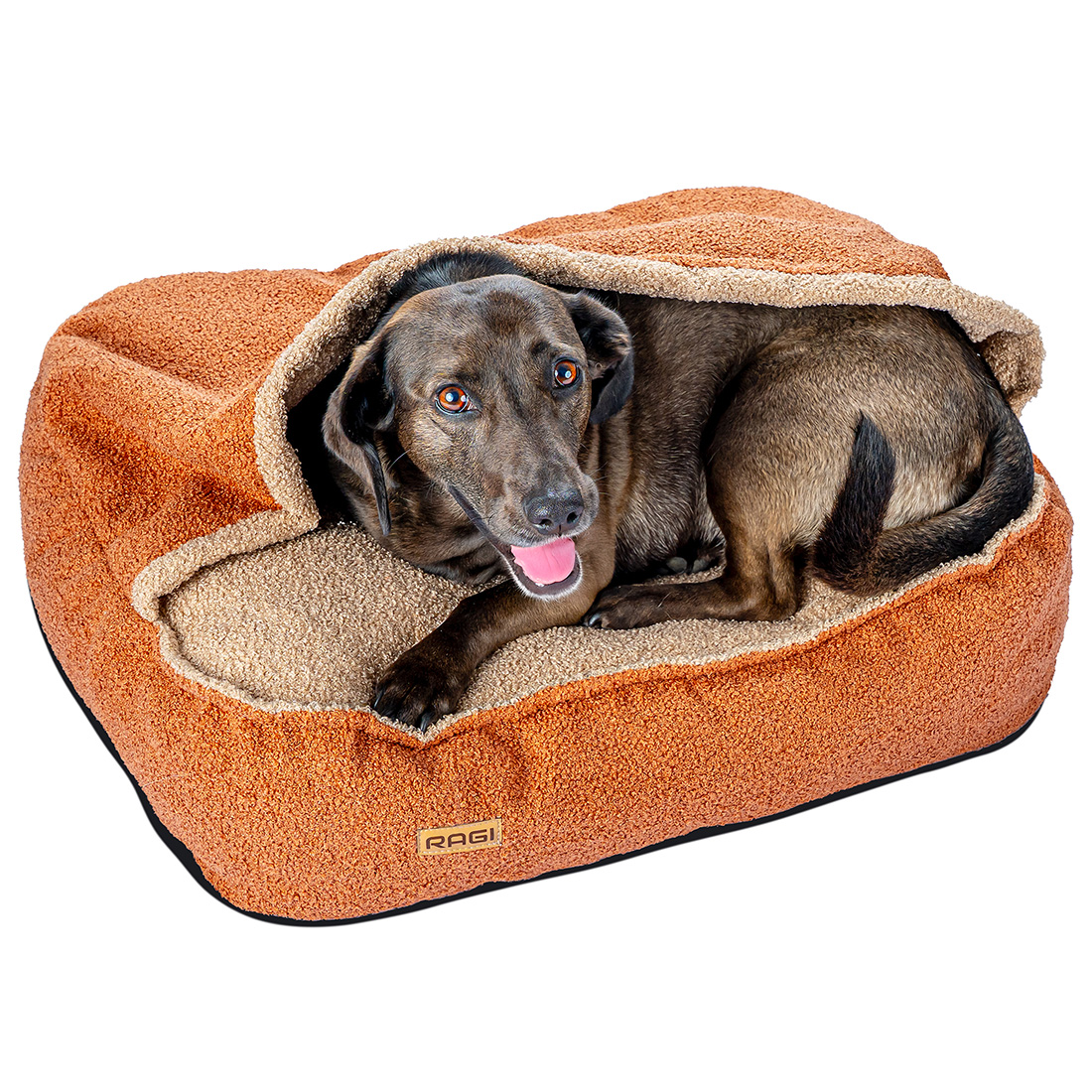 Legowisko dla psa z kieszenią Norka dla psa Posłanie dla psa Rude Rozmiary