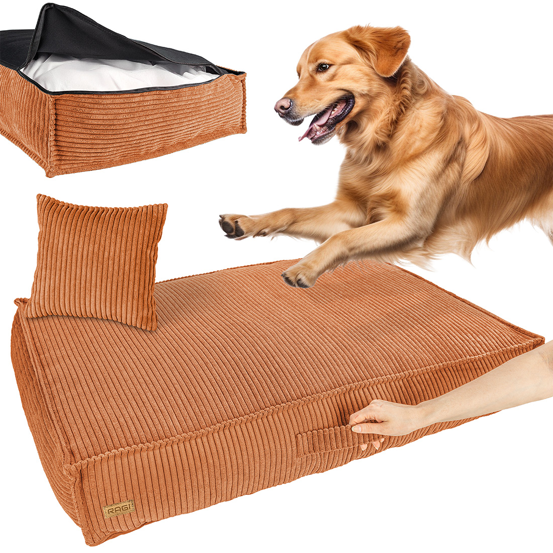 Legowisko dla dużego psa Łóżko Materac Posłanie dla psa Rude XL 100x70 cm