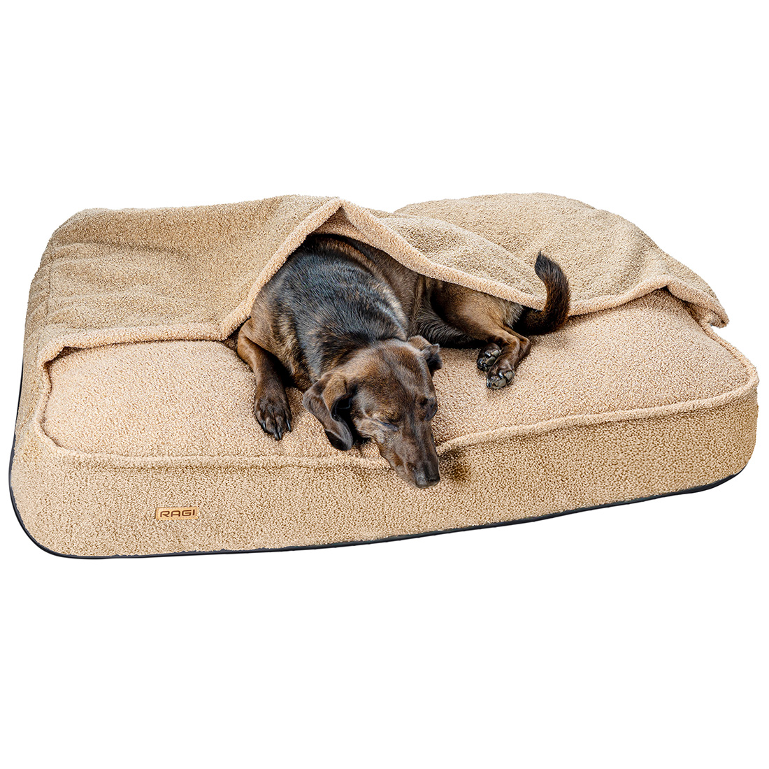 Legowisko dla psa Norka dla psa Materac Posłanie Łóżko Beżowe XL 100x70 cm - obrazek 2