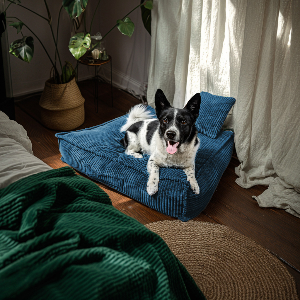 Legowisko dla psa Łóżko Materac Posłanie dla psa Niebieskie Rozmiary - obrazek 4