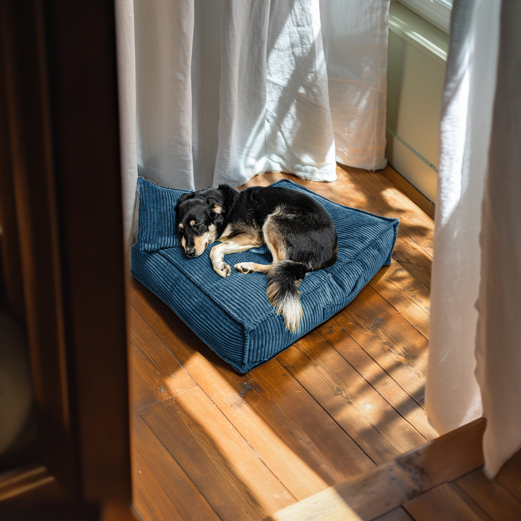 Legowisko dla psa Łóżko Materac Posłanie dla psa Niebieskie Rozmiary - obrazek 3