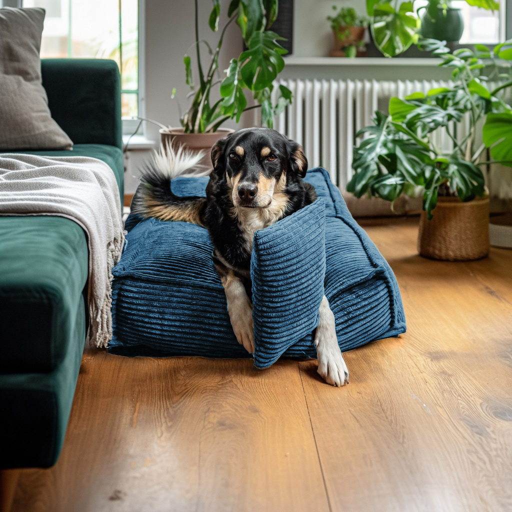 Legowisko dla psa Łóżko Materac Posłanie dla psa Niebieskie Rozmiary - obrazek 2