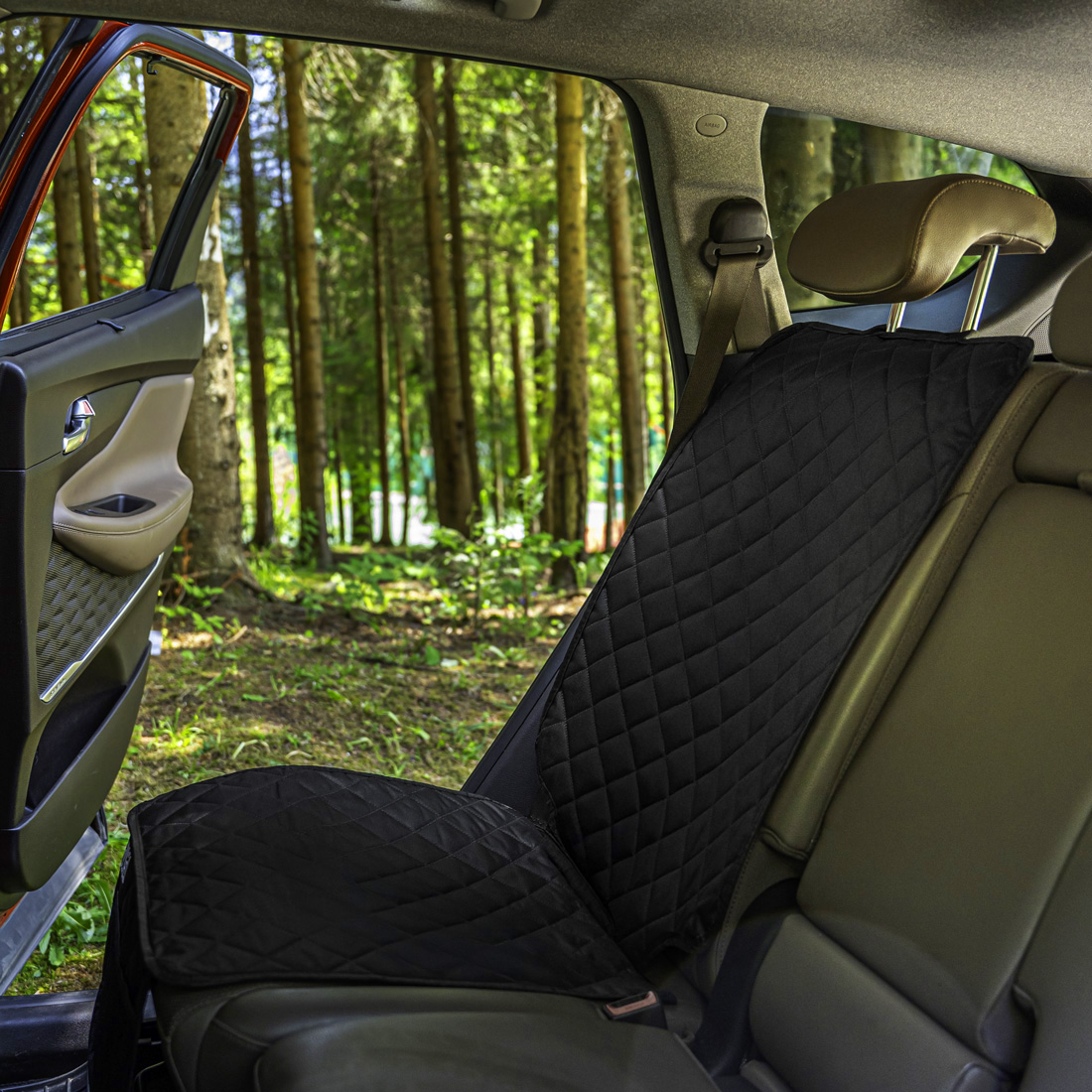 2w1 Mata ochronna pod fotel samochodowy + Osłona na tył fotela Pokrowiec na siedzenie Ochrona na pojedynczy fotel Auta - obrazek 10