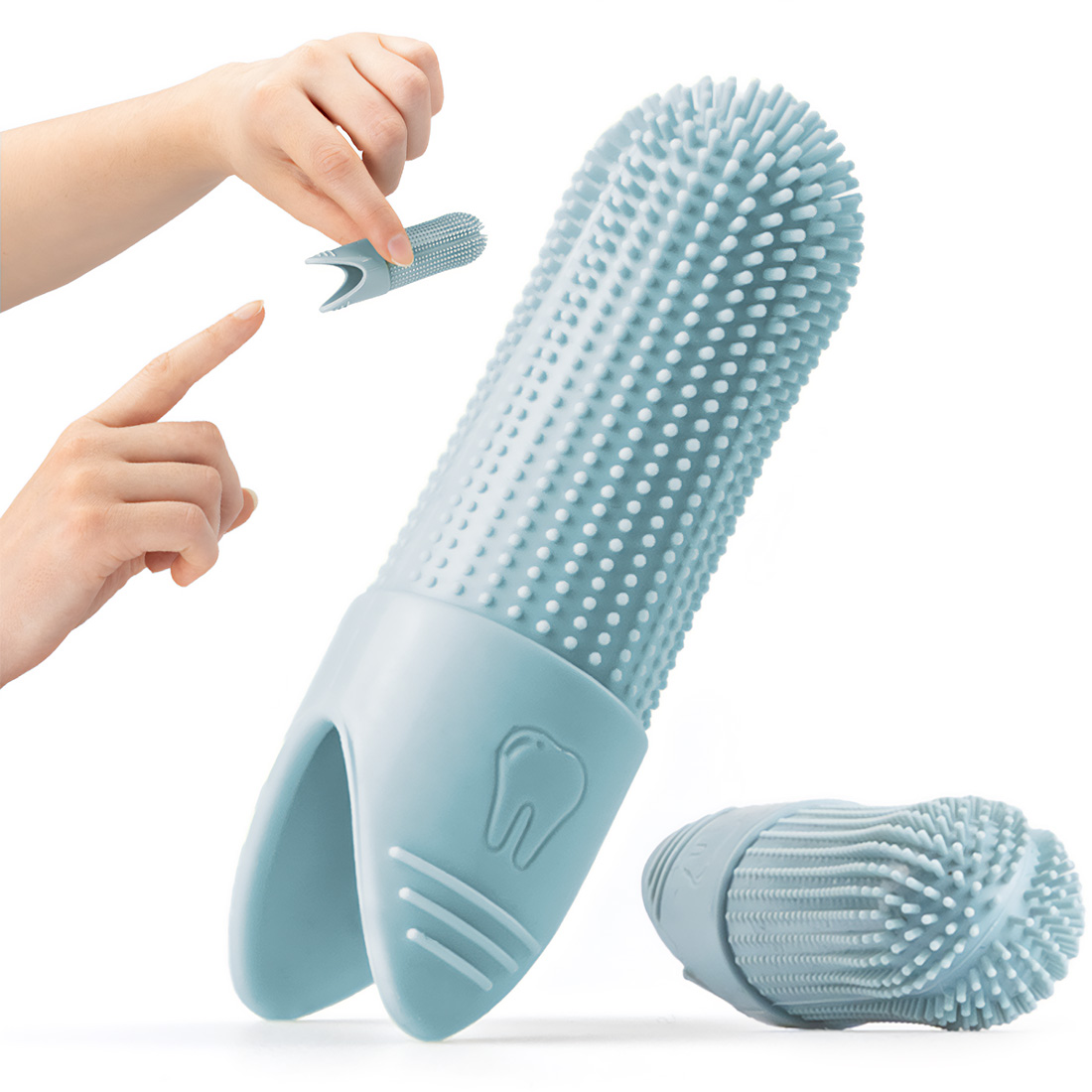 Szczoteczka do zębów dla Psa Kota Na palec Sylikonowa Delikatna Bezpieczna