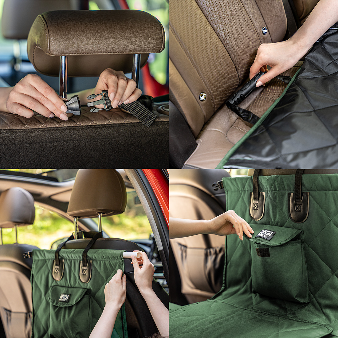 Fotelik Samochodowy Dla Psa Kota Transporter Duży Na Siedzenie Mata Do Auta - obrazek 3