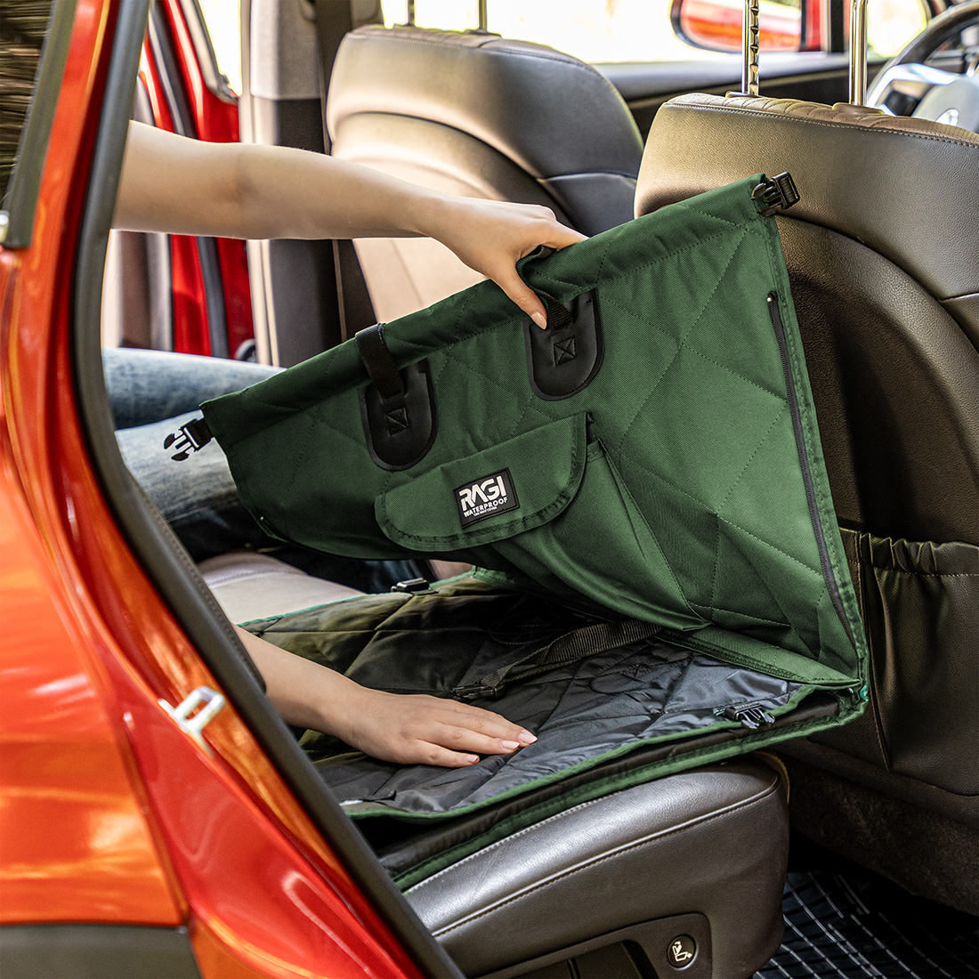 Fotelik Samochodowy Dla Psa Kota Transporter Duży Na Siedzenie Mata Do Auta - obrazek 7