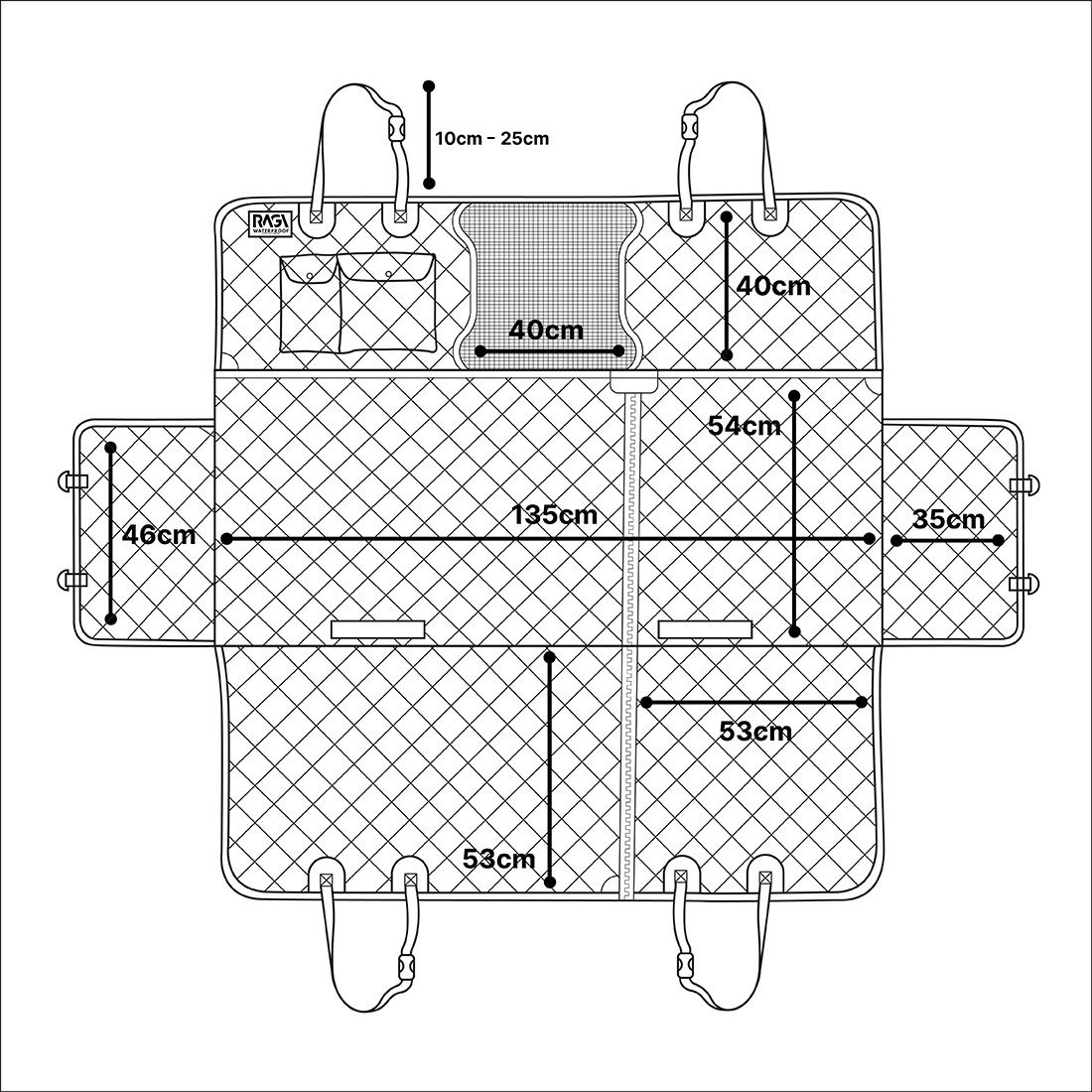 MATA DLA PSA DO SAMOCHODU POKROWIEC SIEDZENIE UNIWERSALNA SAMOCHODOWA 4W1 - obrazek 8
