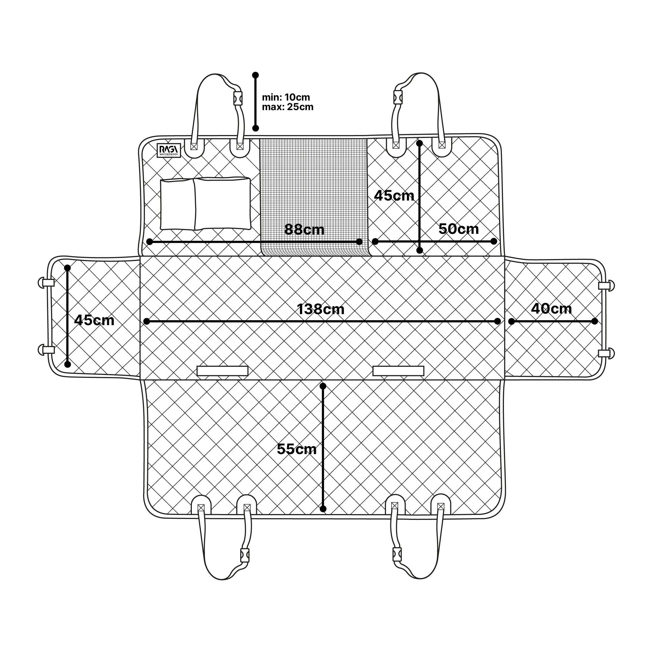 MATA DLA PSA DO SAMOCHODU POKROWIEC UNIWERSALNY SIEDZENIE AUTA WODOODPORNY - obrazek 11