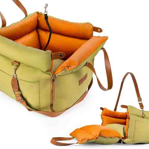 Alternative view of Fotelik Samochodowy dla Psa Legowisko na Siedzenia Torba Transportowa 3w1 Zielony