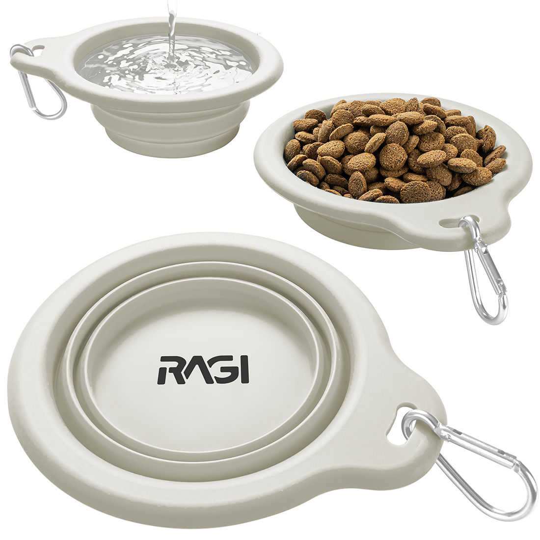 Miska dla psa składana turystyczna silikonowa podróżna 650 ml na wodę karmę