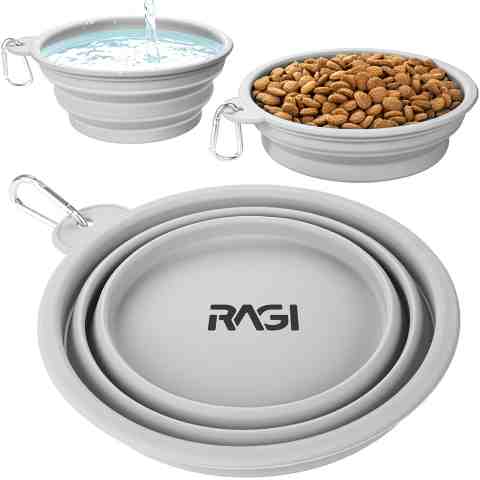 Miska dla psa składana turystyczna silikonowa podróżna 1L na wodę karmę