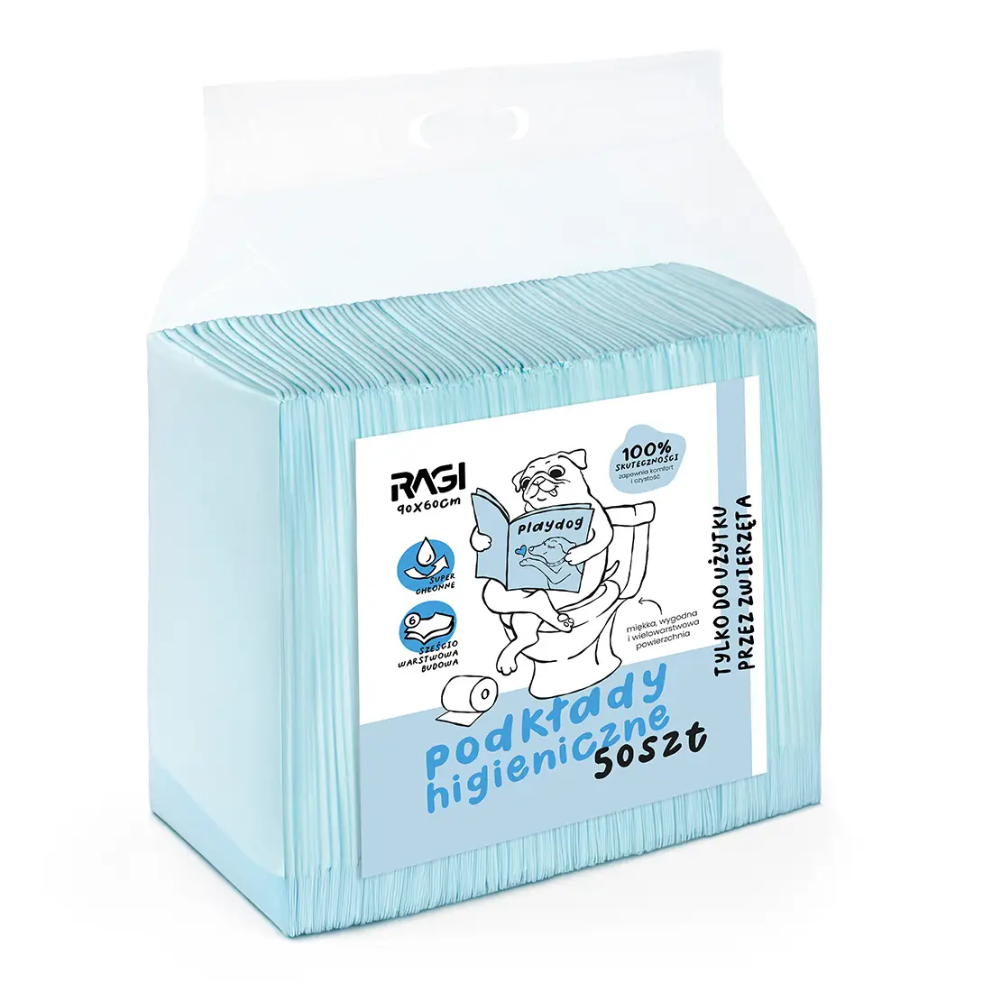 Podkłady dla psów Maty dla psa do sikania Higieniczne Chłonne 90x60 50 szt. - obrazek 8