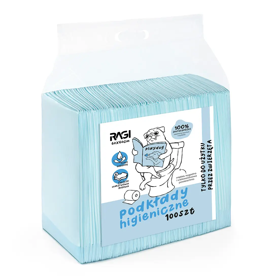 Podkłady dla psów Maty dla psa do sikania Higieniczne Chłonne 60x60 100 szt. - obrazek 8